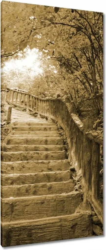 Vászonkép 55x115 Lépcsők szépia színben