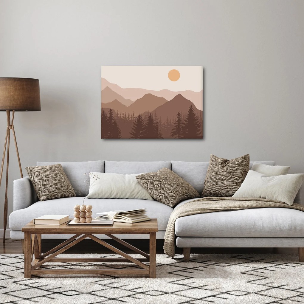 Kép - Barna hegyek N⁰1 (70x50 cm)