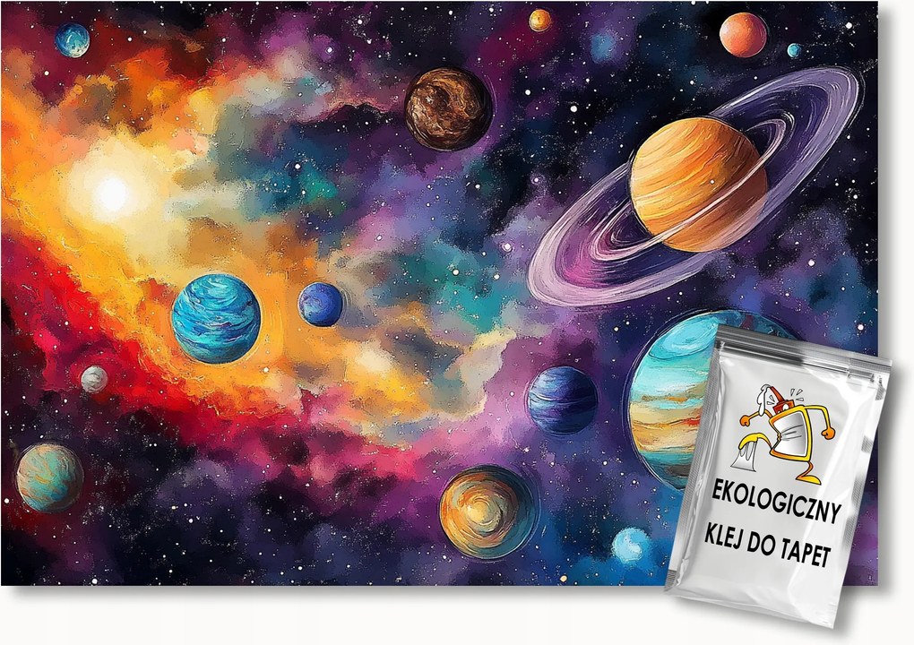 Fotótapéta Flizelina Gyerekek Kozmosz Galaxis Bolygók Csillagok 350x250 ragasztó