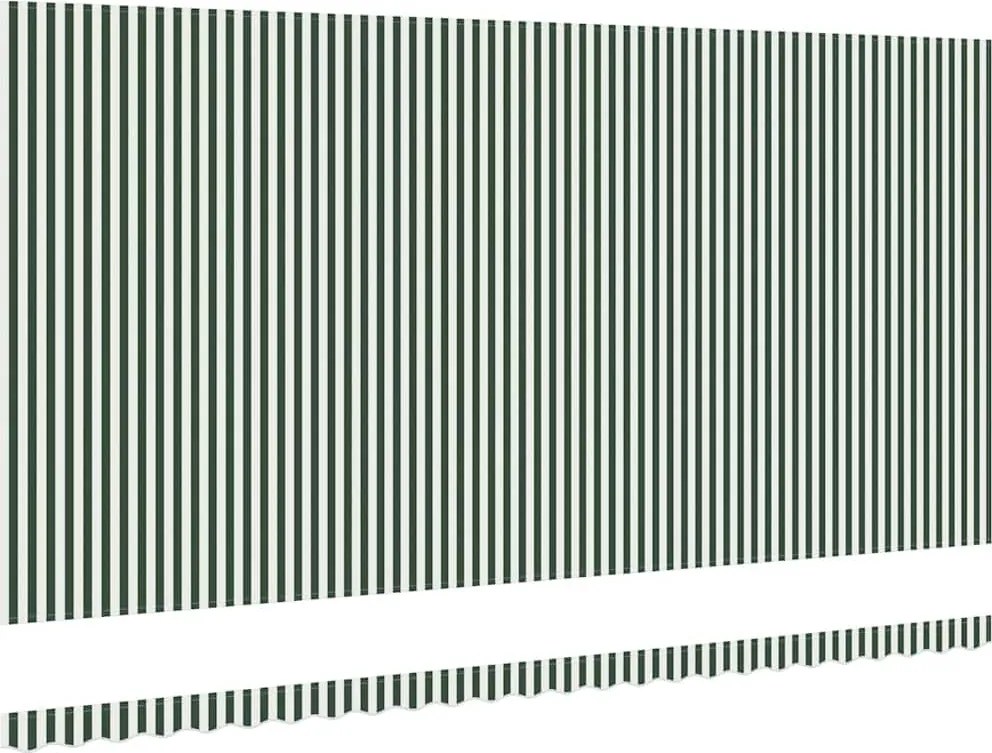 Napellenző ponyva Zöld és Fehér 6 x 3 m Poliészter