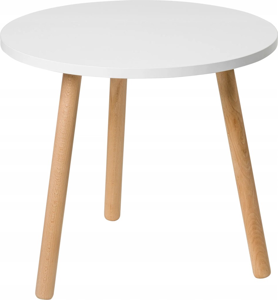 Modern Kerek Dohányzóasztal Nappali Szoba Fa Stílusos Loft