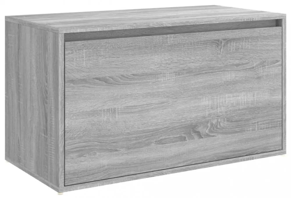 szürke sonoma színű szerelt fa előszobapad 80 x 40 x 45 cm