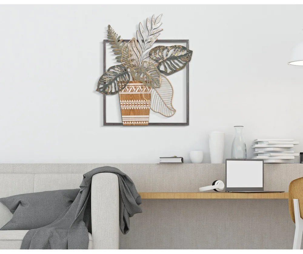 Fém fali dekoráció 54x63 cm Vaso – Mauro Ferretti