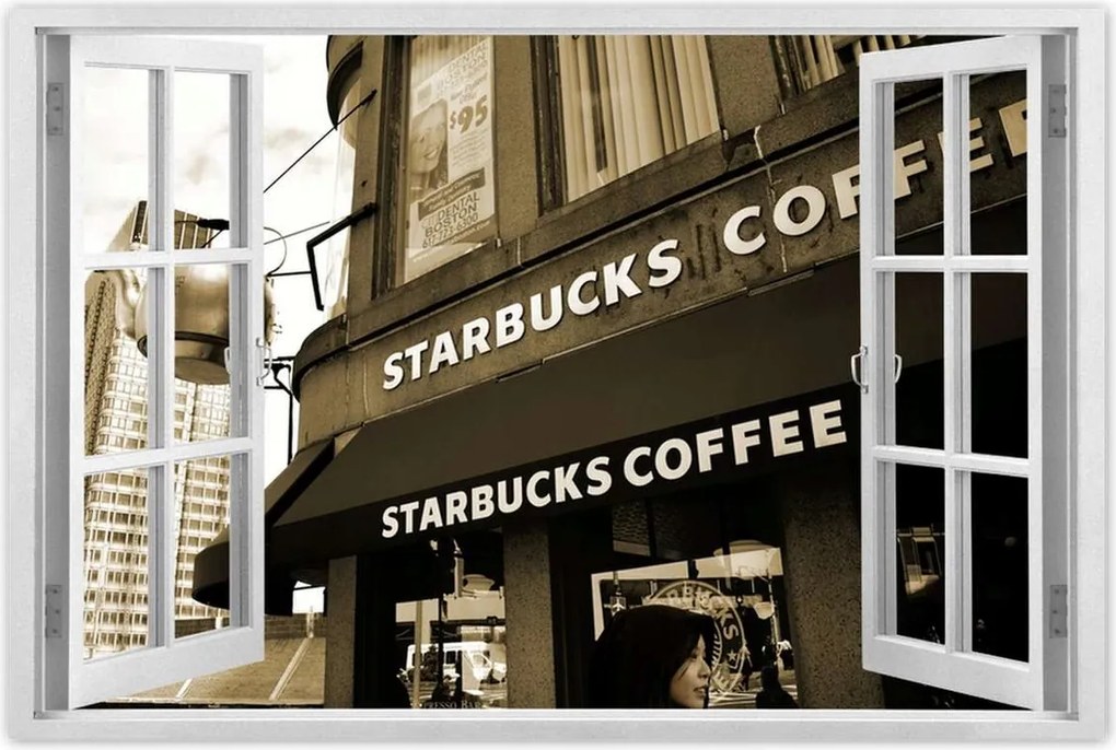 Poszterek 60x40 Starbucks Coffee Sepia
