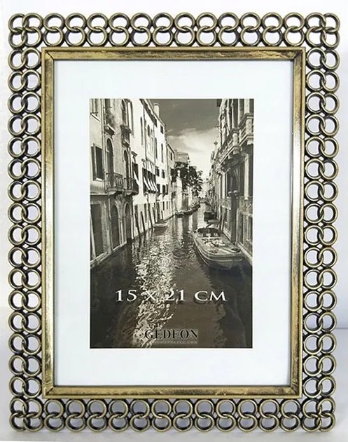 Képkeret 13x18 fém arany elegáns