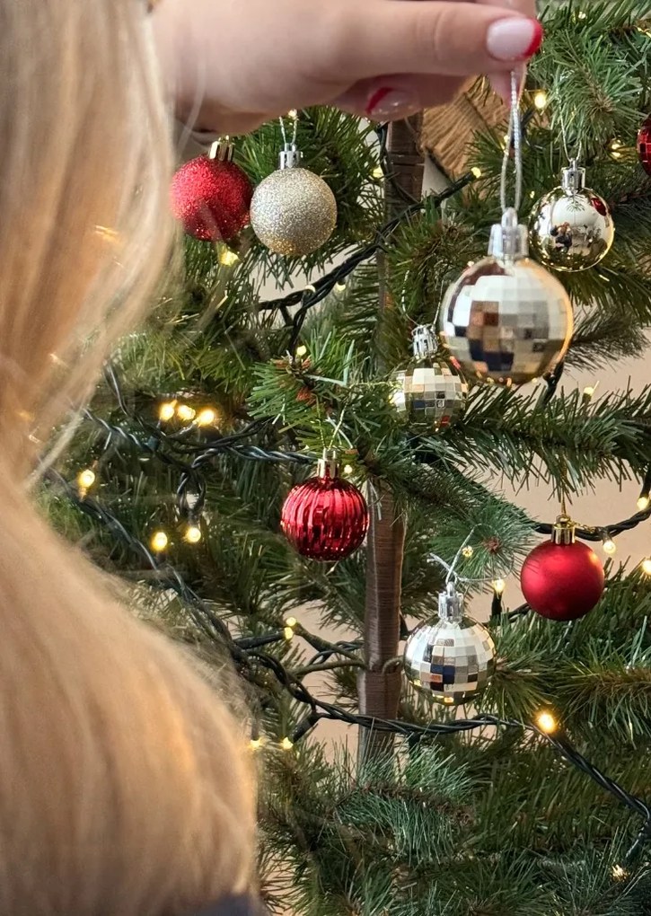 Karácsonyi díszek készlete GOLDBALL arany, 48 db