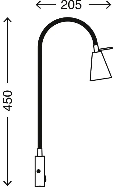 Briloner 2082-012 - LED Fali lámpa COMFORT LIGHT 1xGU10/5W/230V matt króm