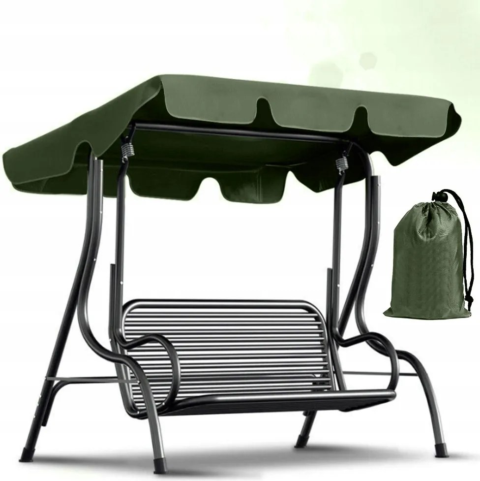 Napellenző takaróponyva cserélhető huzat kerti hintához 210x145cm zöld