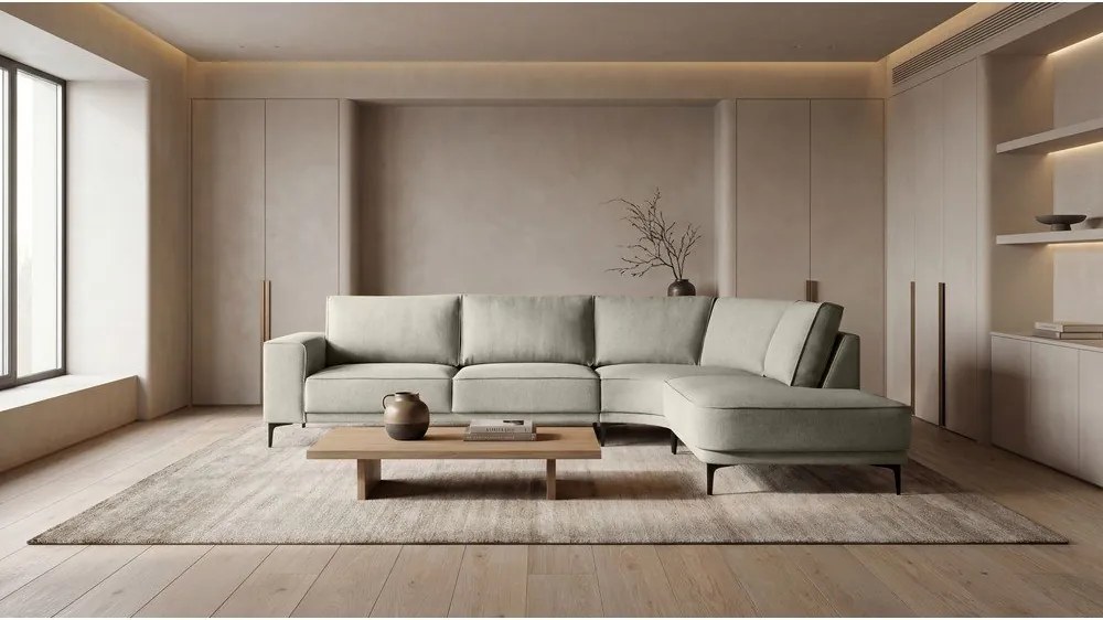 Világosszürke sarokkanapé (jobb oldali) Copenhagen – Scandic