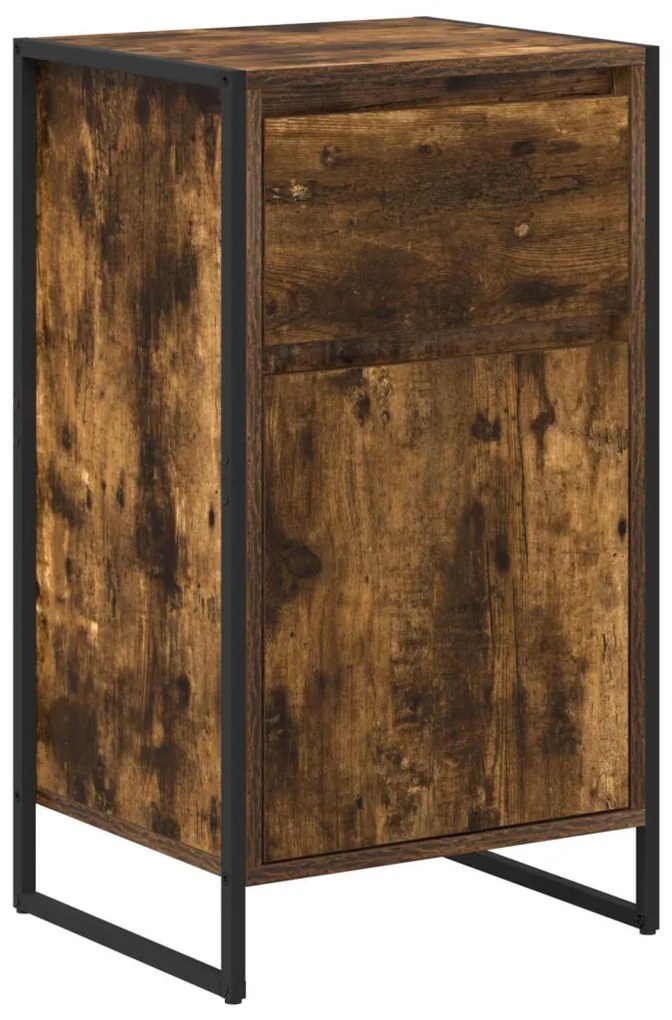 Széf fiókkal Füstös tölgy 81 x 36 x 150.5 cm Faanyag