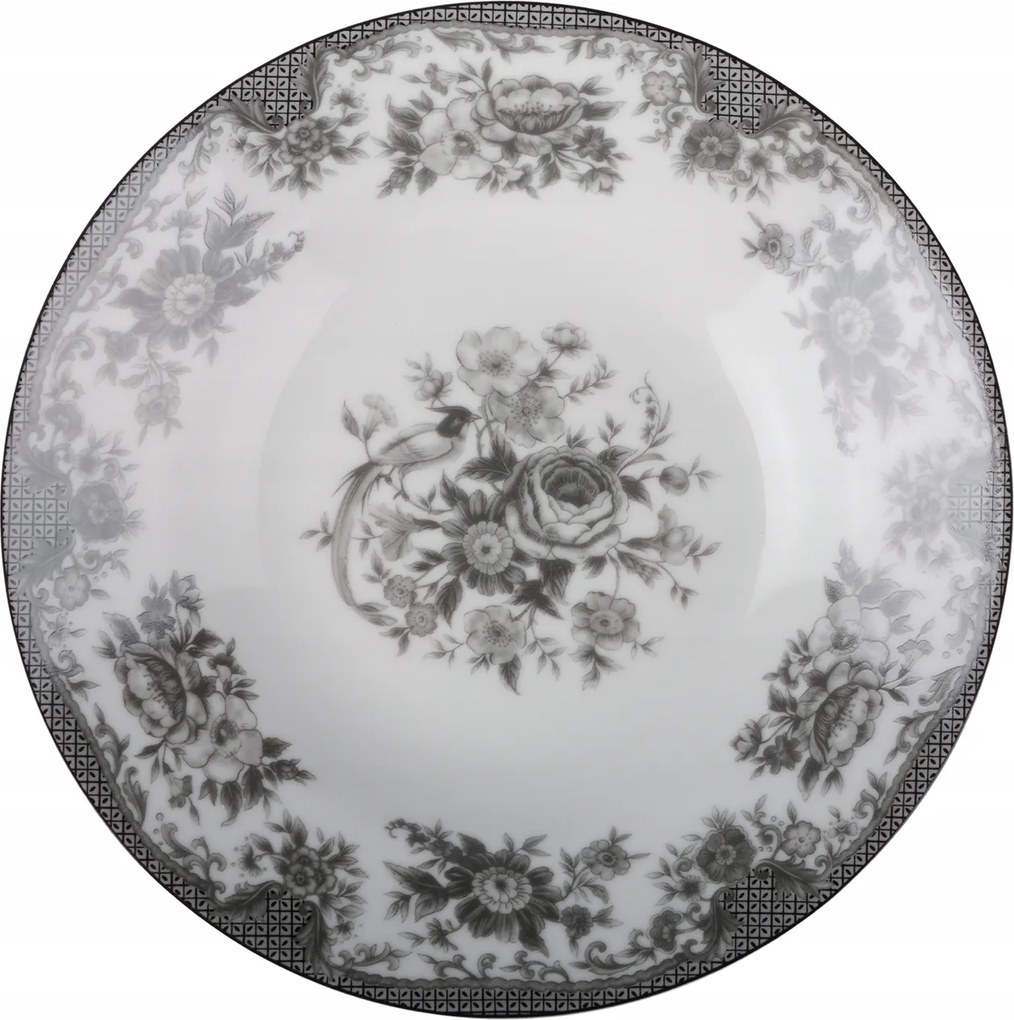 Rose desszertes tányér fekete átm. 19cm