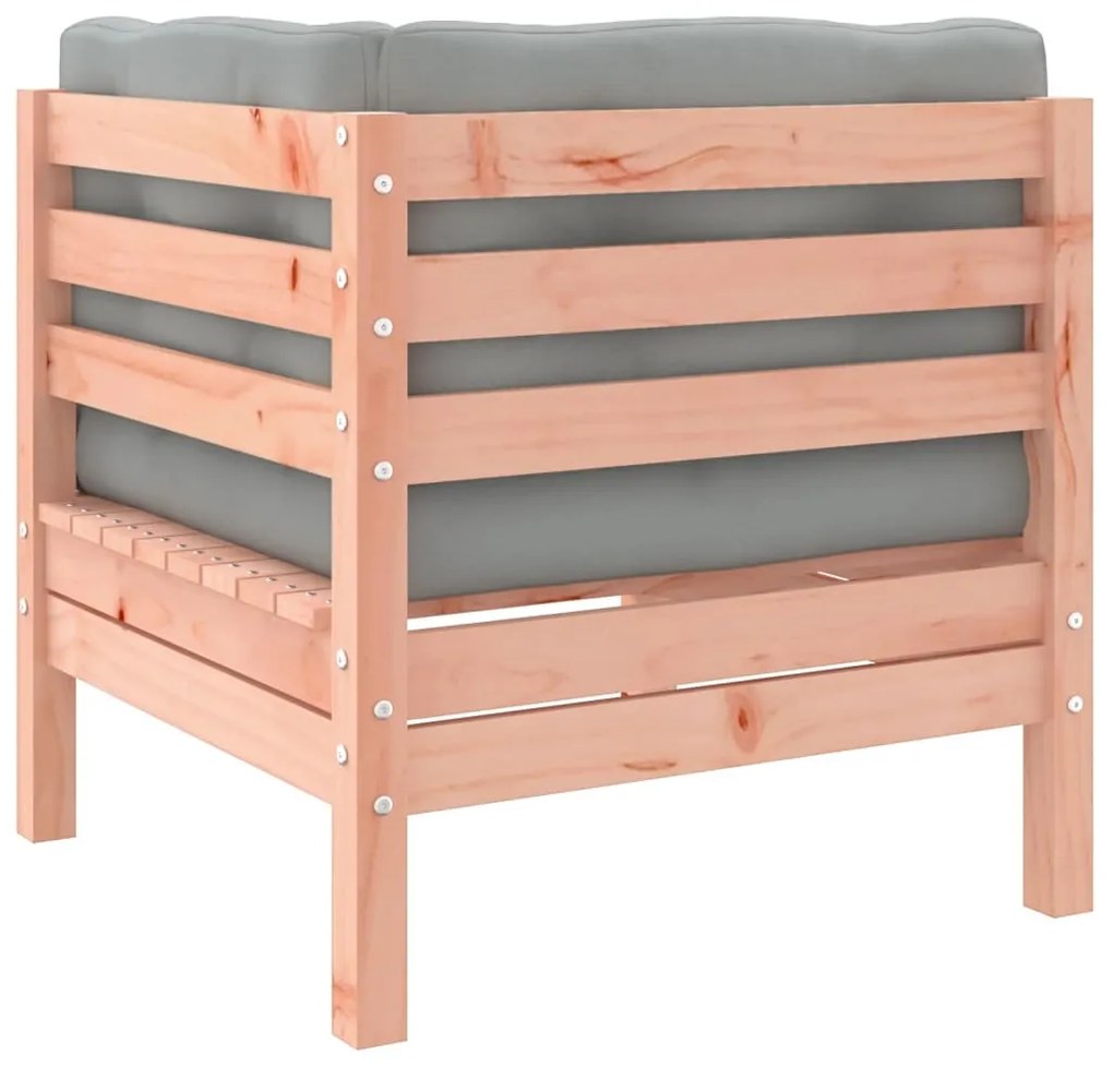 7 részes tömör duglászfenyő kerti társalgószett párnával