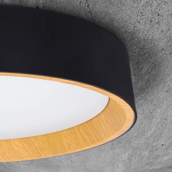 Solight WO8016 - LED Dimmelhető mennyezeti lámpa LARIOS LED/48W/230V+RC átm. 39 cm fekete