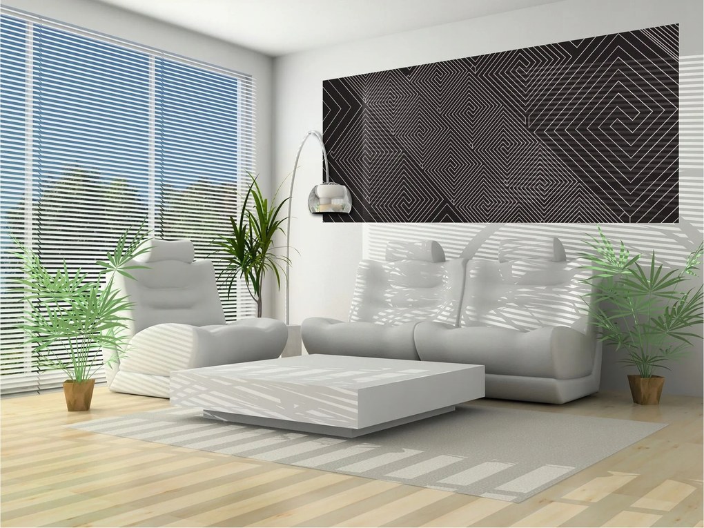 Tapéta Geometriai absztrakt négyzetek spirálok minimalizmus 250x104 +ragasztó