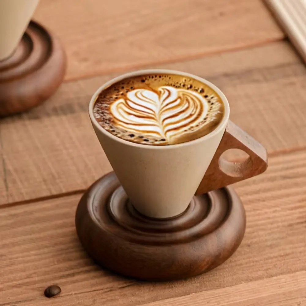 Bögre Kávéscsésze tea drip kerámia kő fa Prémium Ajándék