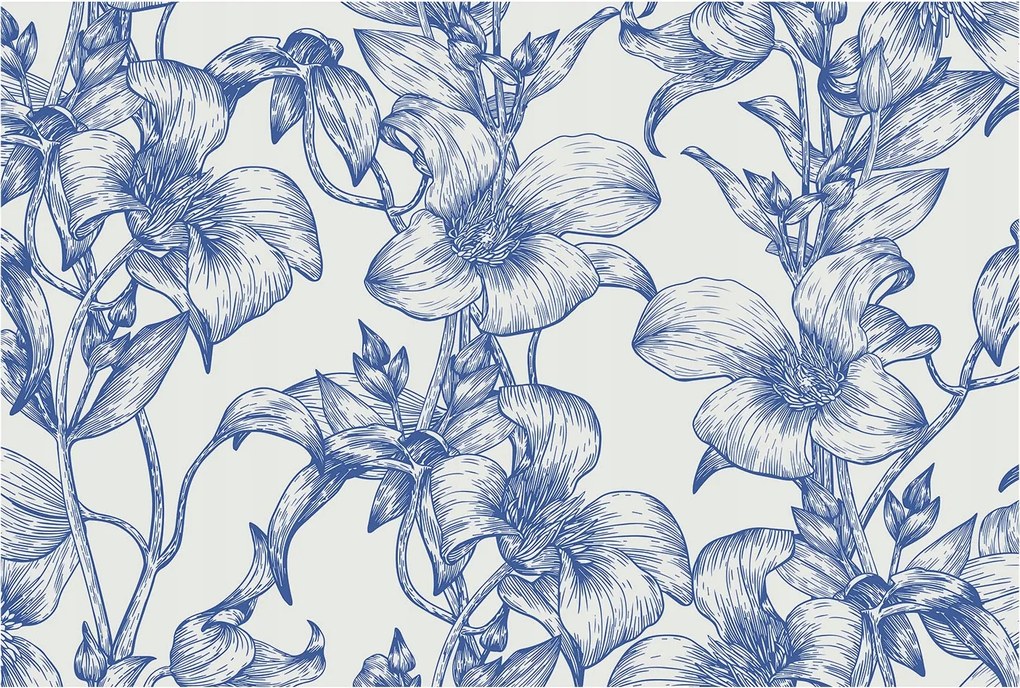 Fotótapéta Flizelin Dekoratív az irodába Virágos gallyak 104x70 Ragasztó