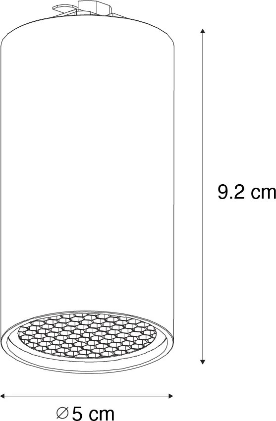 Modern fekete reflektor 1 fázisú sínrendszerhez GU10 35mm - Iconic Ruby Honey