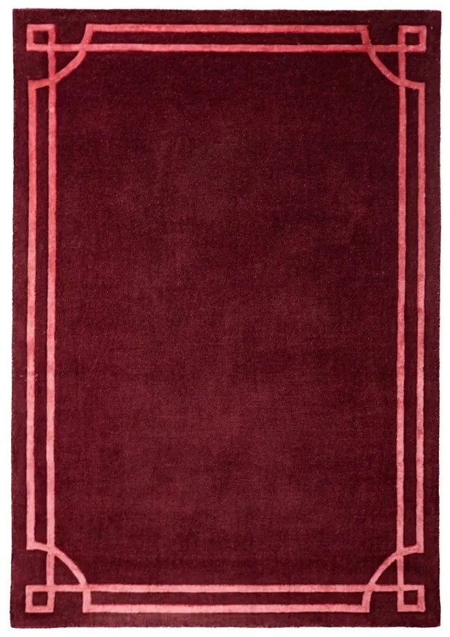 Borvörös kézi szövésű gyapjú szőnyeg 200x290 cm Gatsby – Flair Rugs
