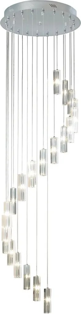 DAR LIGHTING GAL3350-LED GALILEO Kristály Függesztett Lámpa Csiszolt Króm IP20