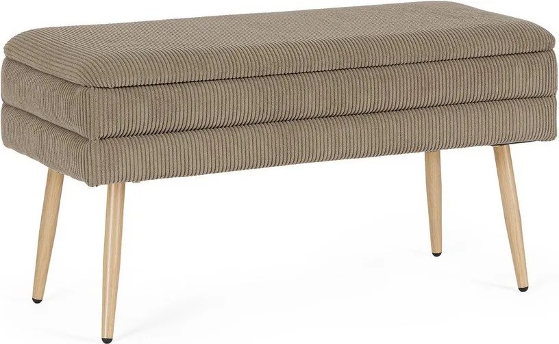 Szürkésbarna párnázott pad Olga – Bizzotto