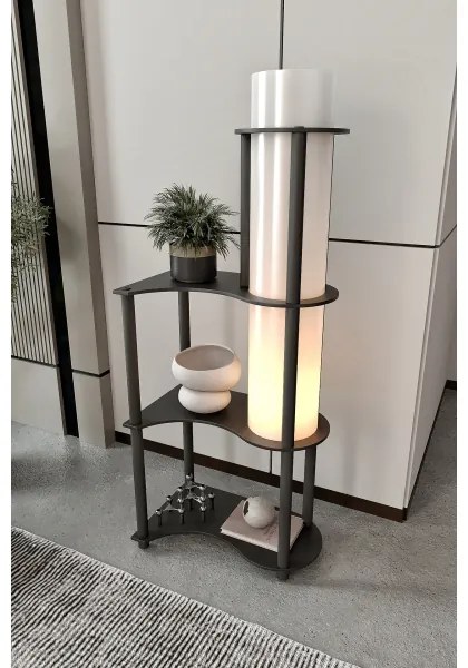 Állólámpa polcokkal NOTO 1xE27/40W/230V fekete