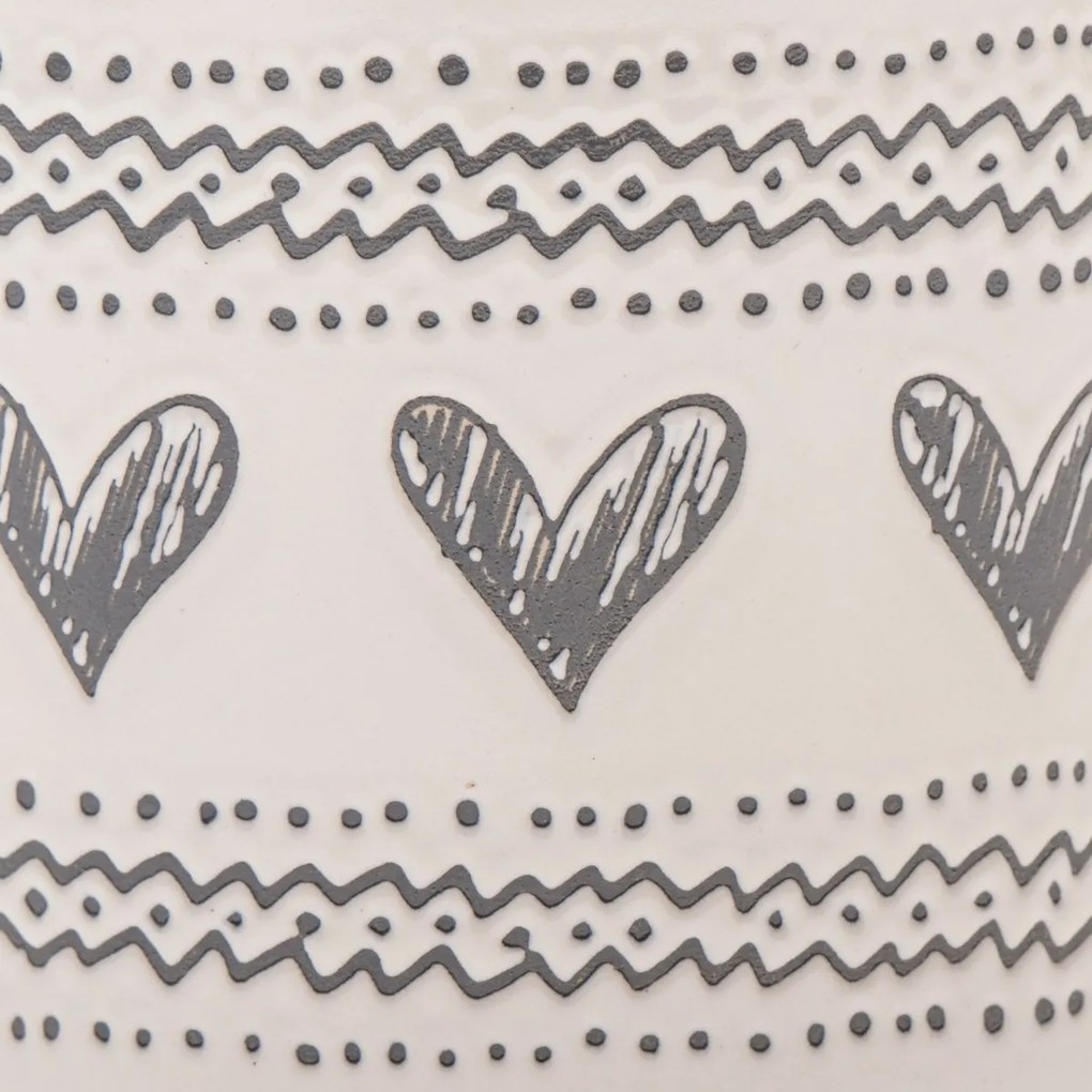 Kerámia bögre Szívek III, 450 ml