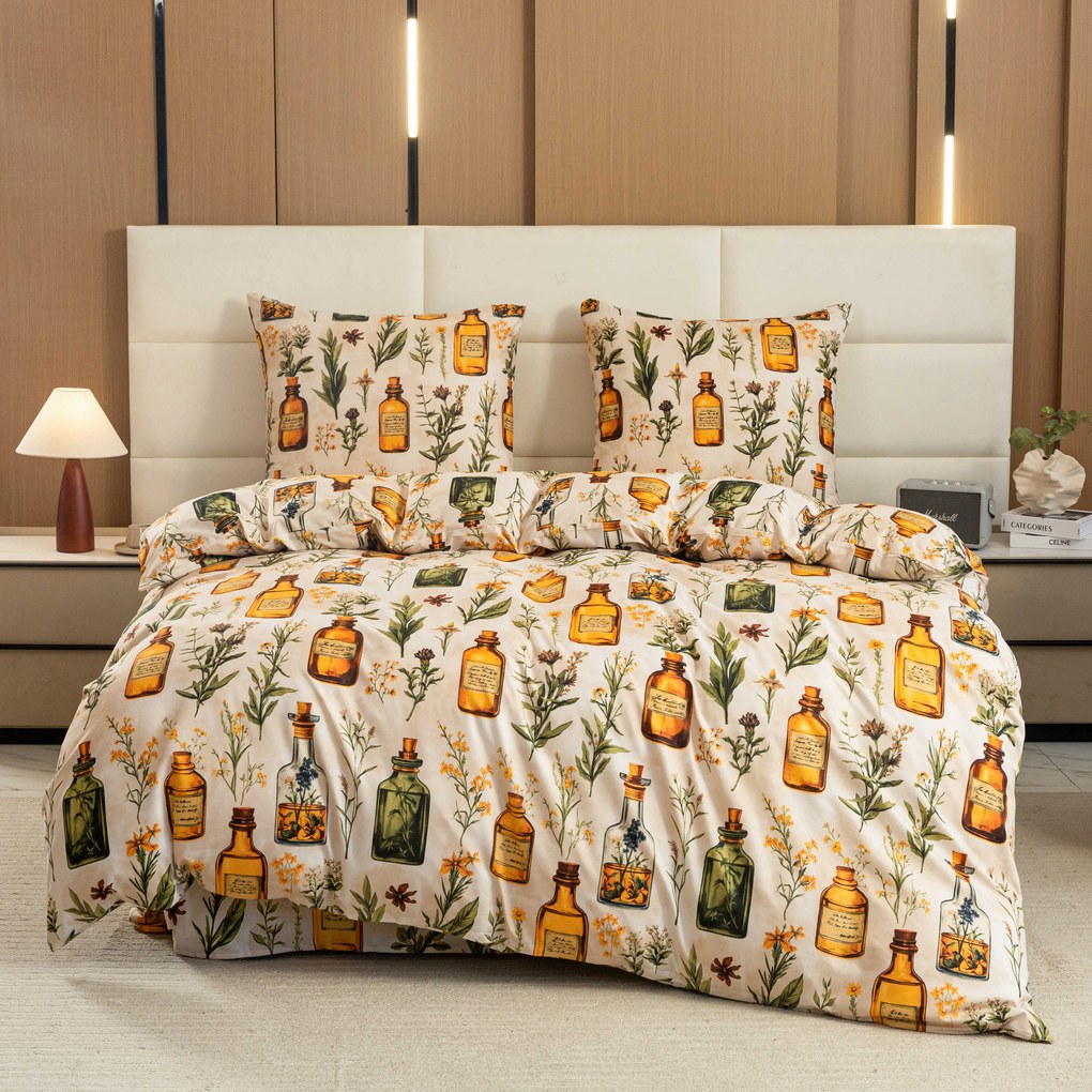 Mikroszálas ágyneműhuzat APOTHECARY krém színű Ágyneműhuzat mérete: 70 x 90 cm | 140 x 200 cm