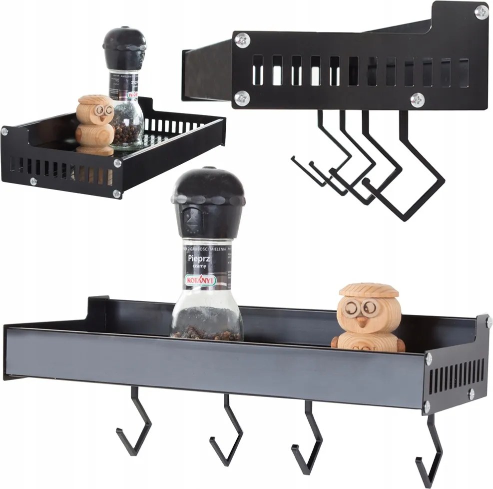 Konyhai polc akasztós fali fűszertartó