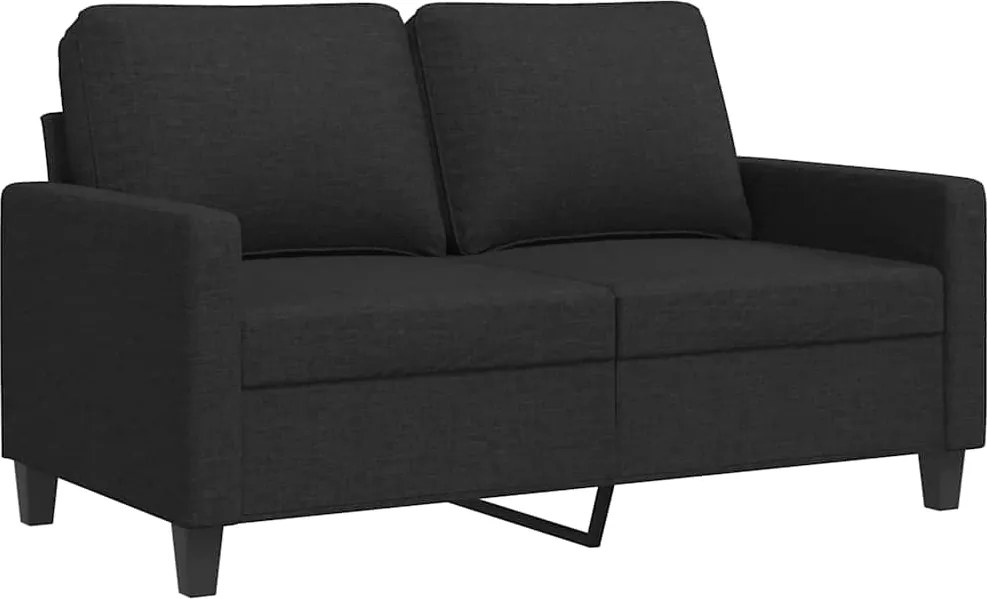 vidaXL kétszemélyes fekete szövetkanapé 120 cm
