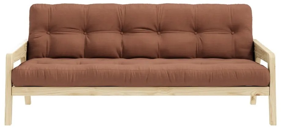 Grab narancssárgás barna kinyitható kanapé 204 cm - Karup Design