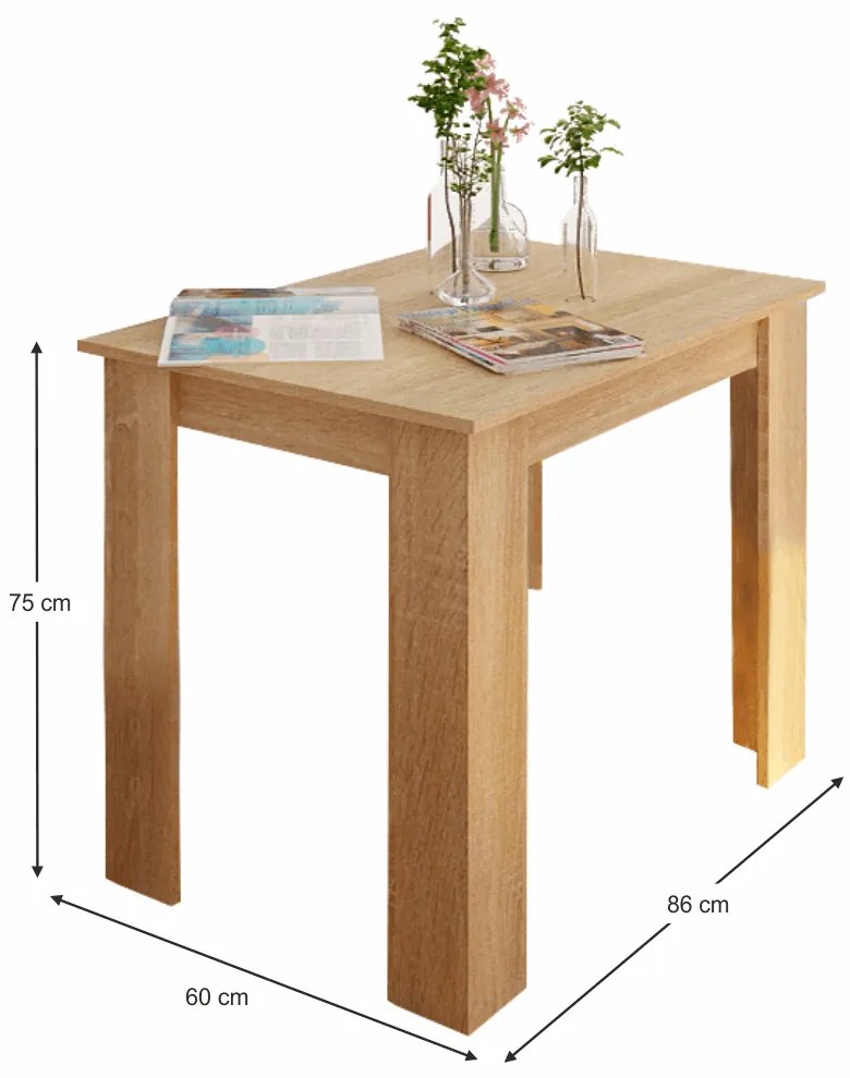 TARINIO étkezőasztal, sonoma tölgy