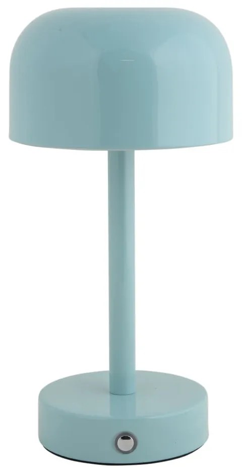 Világoskék LED asztali lámpa fém búrával (magasság 24,5 cm) James – Leitmotiv