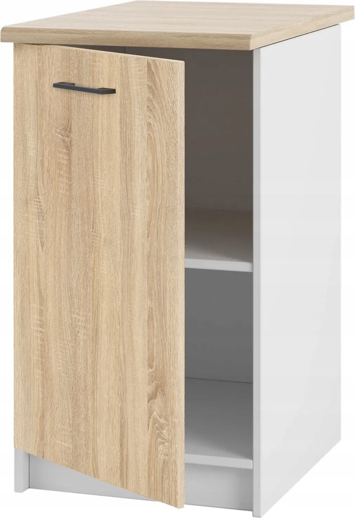 Sonoma Alsó Tölgy Álló Konyhaszekrény Asztallappal 45 cm-es Főzőlap Szetthez