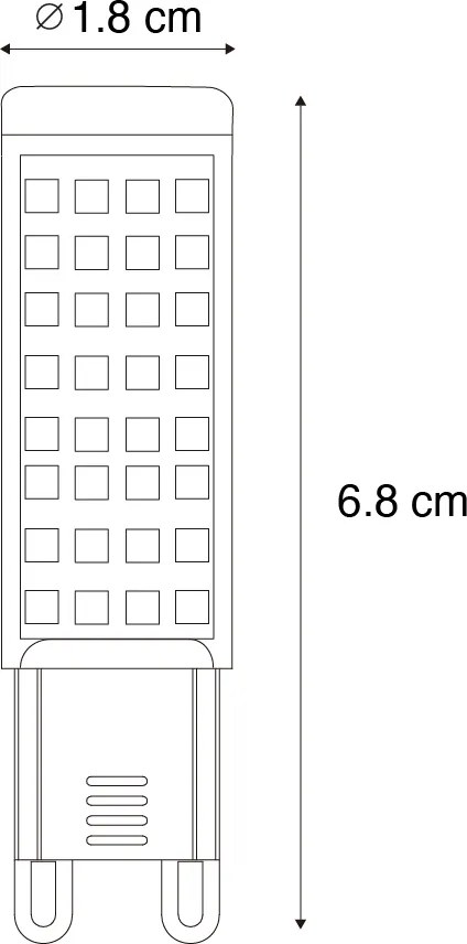 5 darabos G9 dimmelhető LED izzókészlet 5,5W 500 lm 2700K