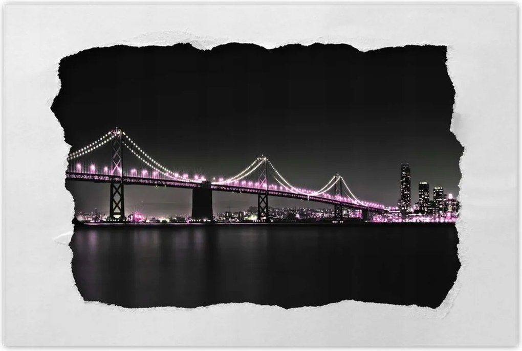 Poszterek 120x80 Híd Lila fények