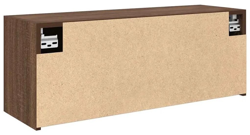 barna tölgyszínű szerelt fa fali fürdőszobaszekrény 80x25x30 cm