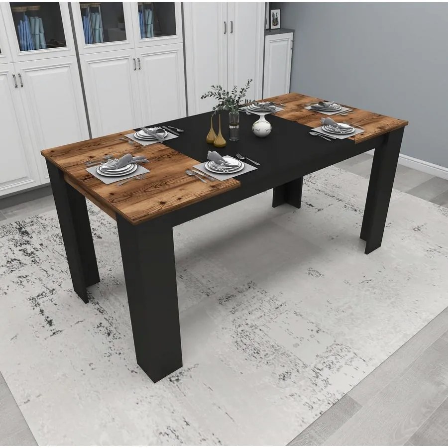 Étkező asztal Line - Light Walnut, Black