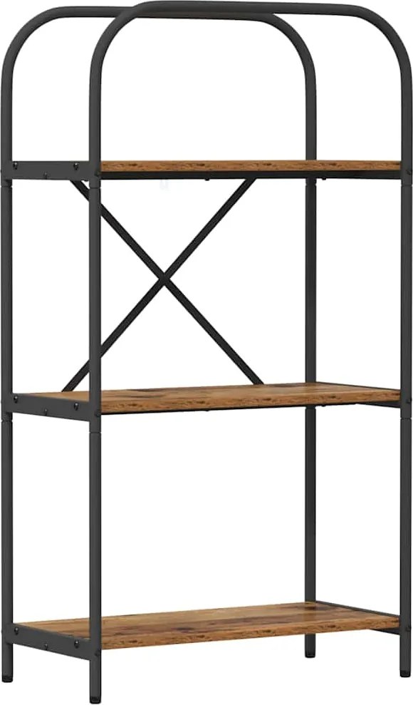 vidaXL Könyvespolc Öreg fa 60 x 30 x 109 cm Faanyag