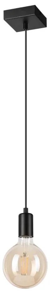 Csillár zsinóron ASTRID 1xE27/60W/230V matt fekete