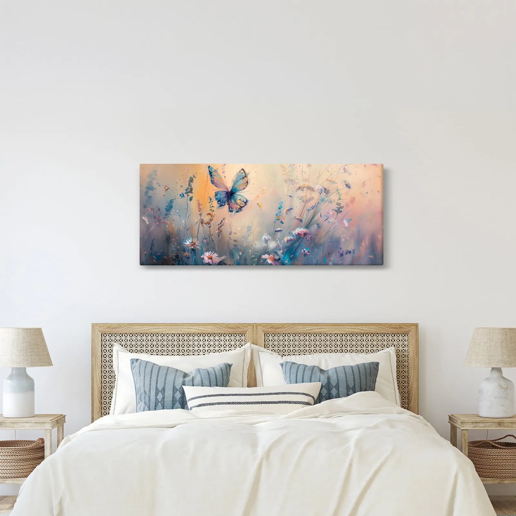 Kép - Rét pillangóval II (120x50 cm)