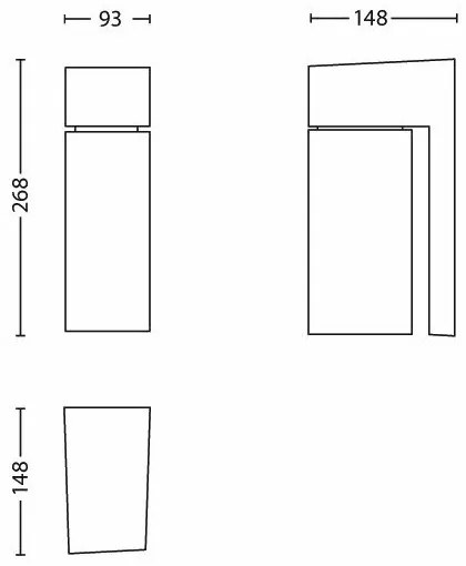 Philips - Kültéri fali lámpa BORDER 1xE27/23W/230V IP44 szürke