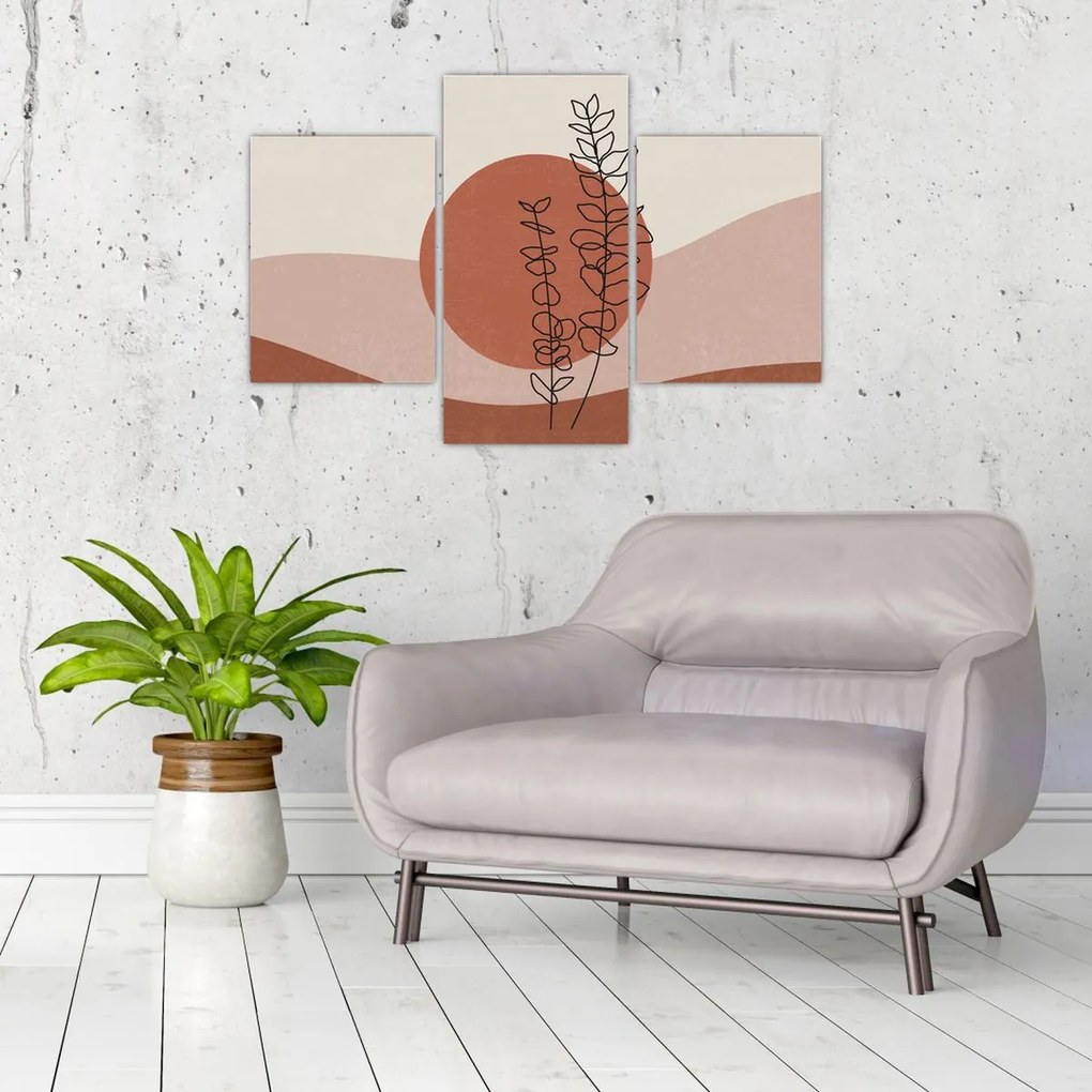 Kép - Boho levelek N⁰1 (90x60 cm)