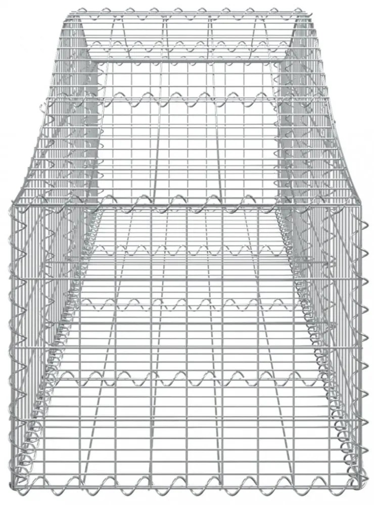 3 db íves horganyzott vas gabion kosár 200x50x40/60 cm