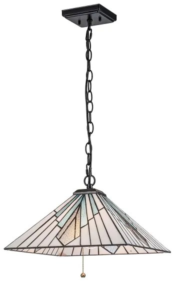 Elstead TF-ALDERLEY-P - Tiffany ALDERLEY láncos csillár 1xE27/60W/230V