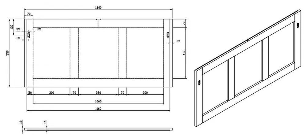 Elois 120 fali tükör