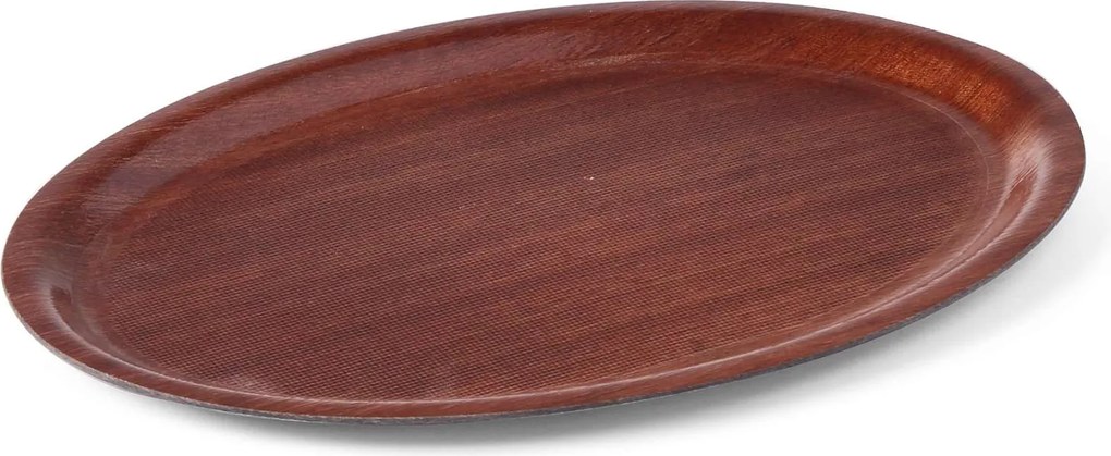 Felszolgáló Tálca Fa Csúszásgátló Ovális 20X26.5CM Kávébárhoz