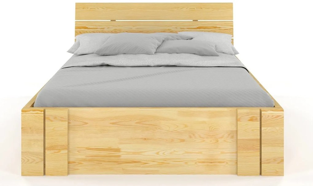 Franciaágy 160 cm Tosen High Drawers (Fenyő). 800208