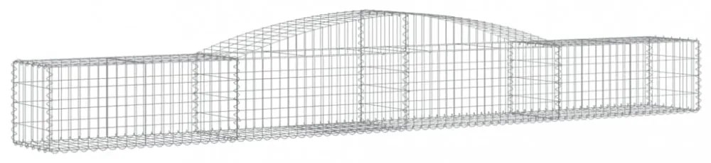 2 db íves horganyzott vas gabion kosár 400x50x40/60 cm