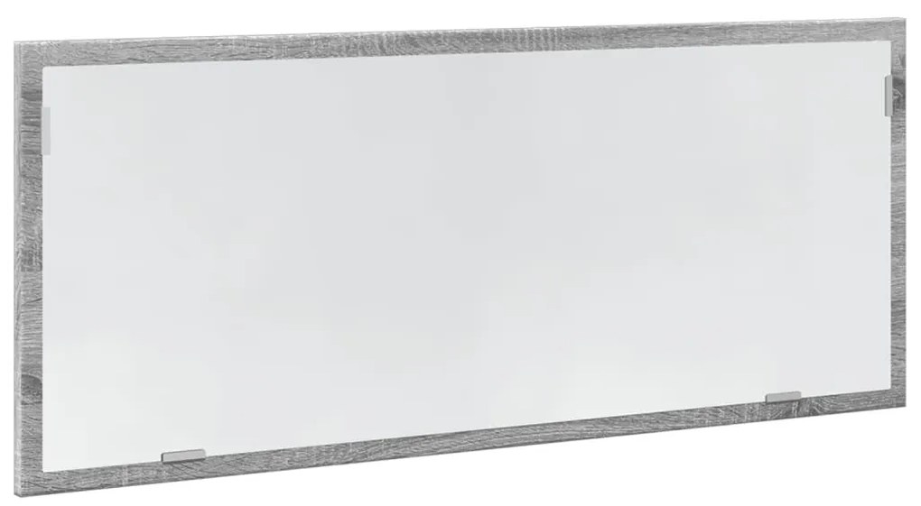 szürke sonoma szerelt fa LED-es fürdőszobatükör 100x8,5x37 cm