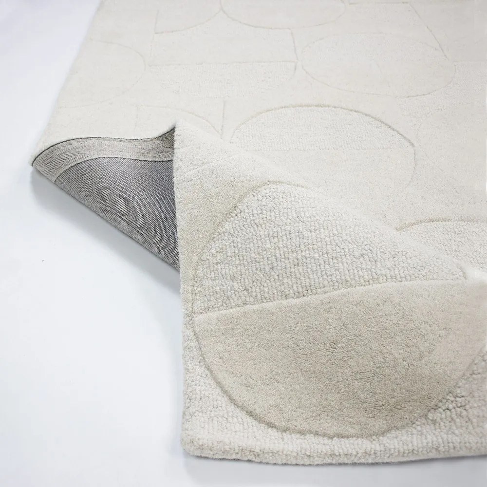 Elefántcsont színű kézi szövésű gyapjú szőnyeg 200x290 cm Gigi – Flair Rugs